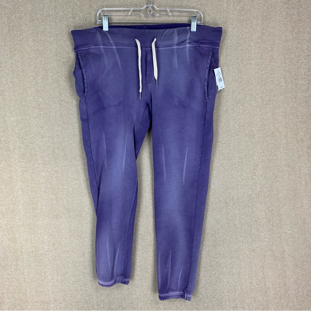 NSF Sweatpants Size Large Sayde Sun washed Women’s Purple Jogger Distressed